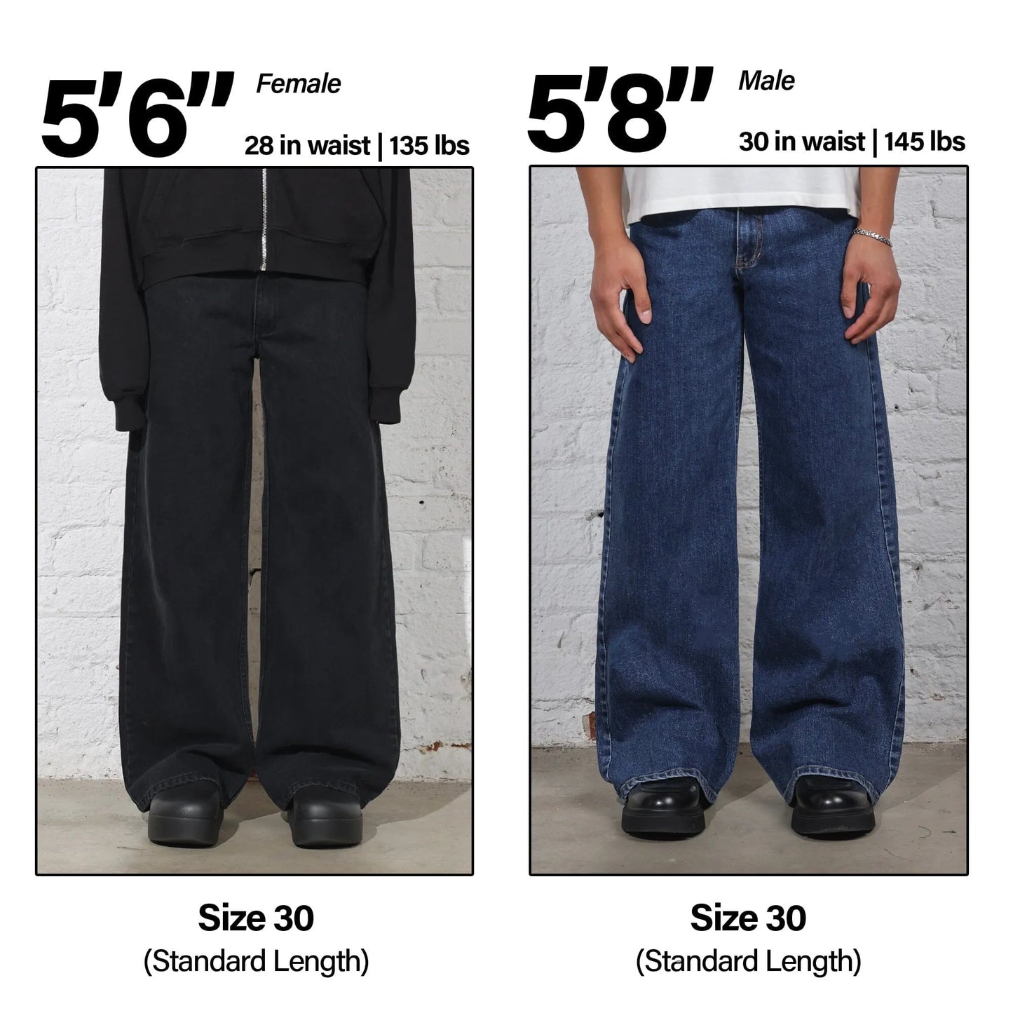 Verdrehte Jeans