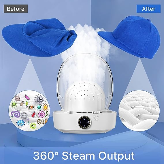 Automatic cap cleaner with steam and drying function